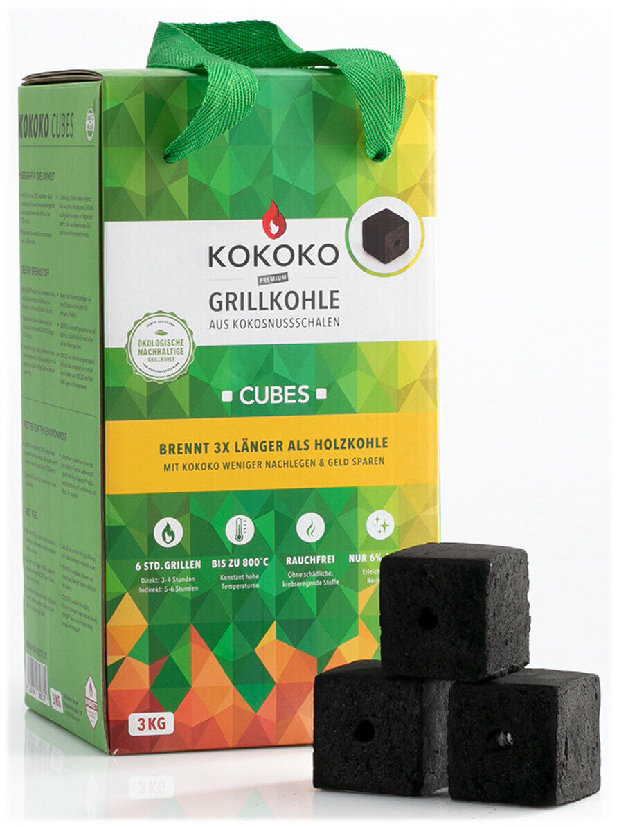 3KG KOKOKO CUBES für Cobb Holzkohlegrill & Minion-Ring & Dutch Oven von McBrikett 3KG KOKOKO CUBES für Cobb Holzkohlegrill & Minion-Ring & Dutch Oven von McBrikett
