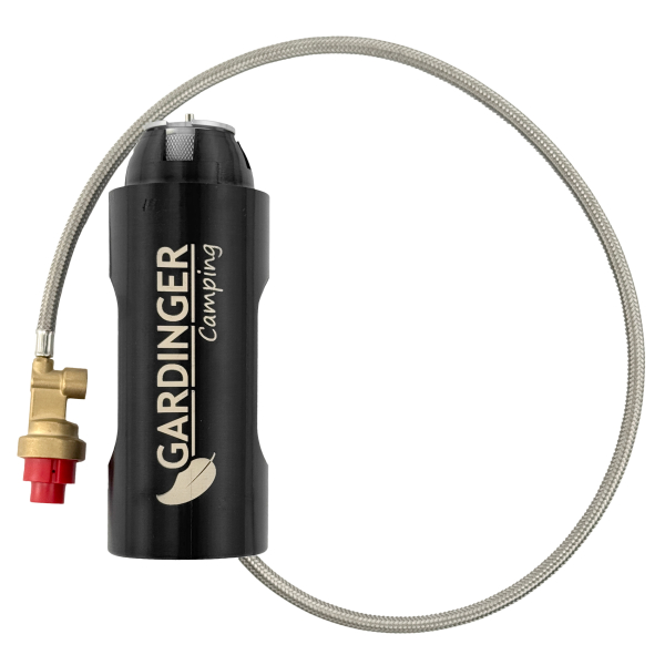 MSF-1 Allgas-Adapterkartusche - Universeller 7/16" Schraubkartuschen-Adapter mit 80 cm Schlauch von HUW24