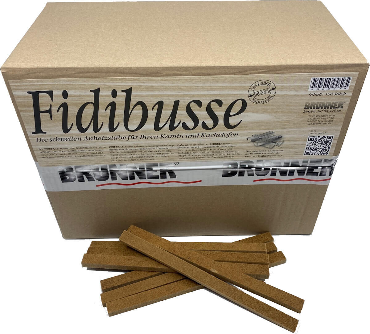 350 Original Brunner Fidibusse Anzünder - 1x Großpackung von Brunner