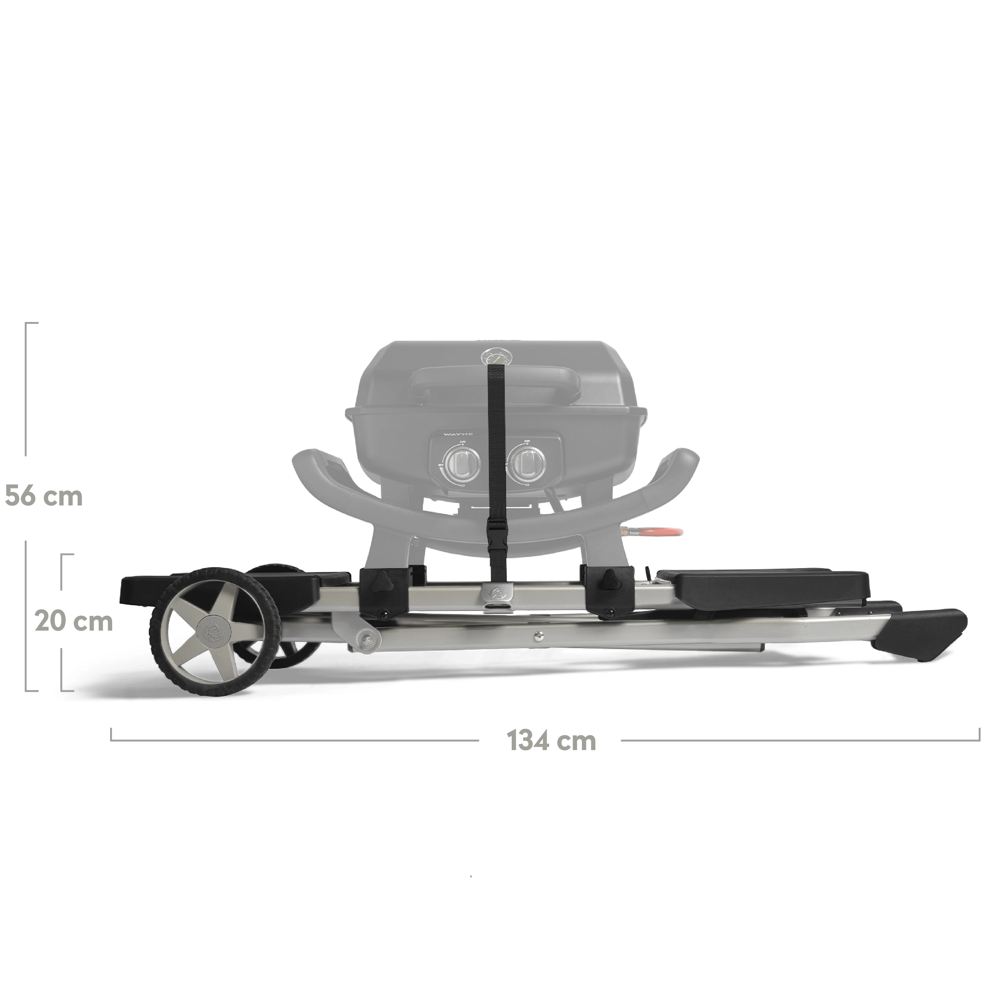 Rollwagen für den Gasgrill WAYNE Balkongrill passend für 1 & 2 Brenner von BURNHARD