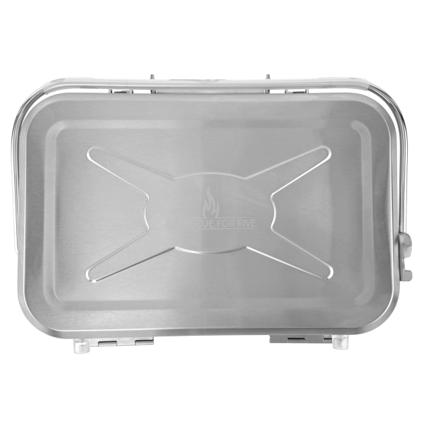 BBQ 45 for five praktischer Edelstahl Koffergasgrill für unterwegs von HUW24