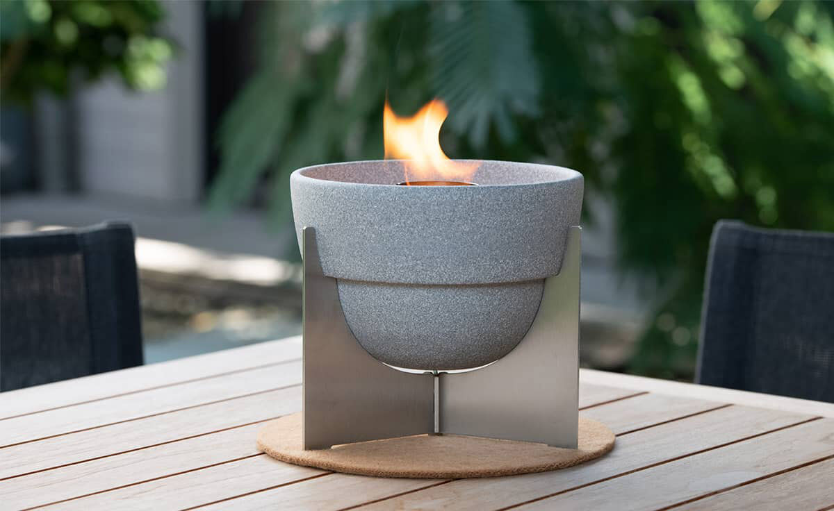 DENK Untersetzer Wolle 25 cm karamell für Schmelzfeuer Outdoor L Granicium von DENK Keramik