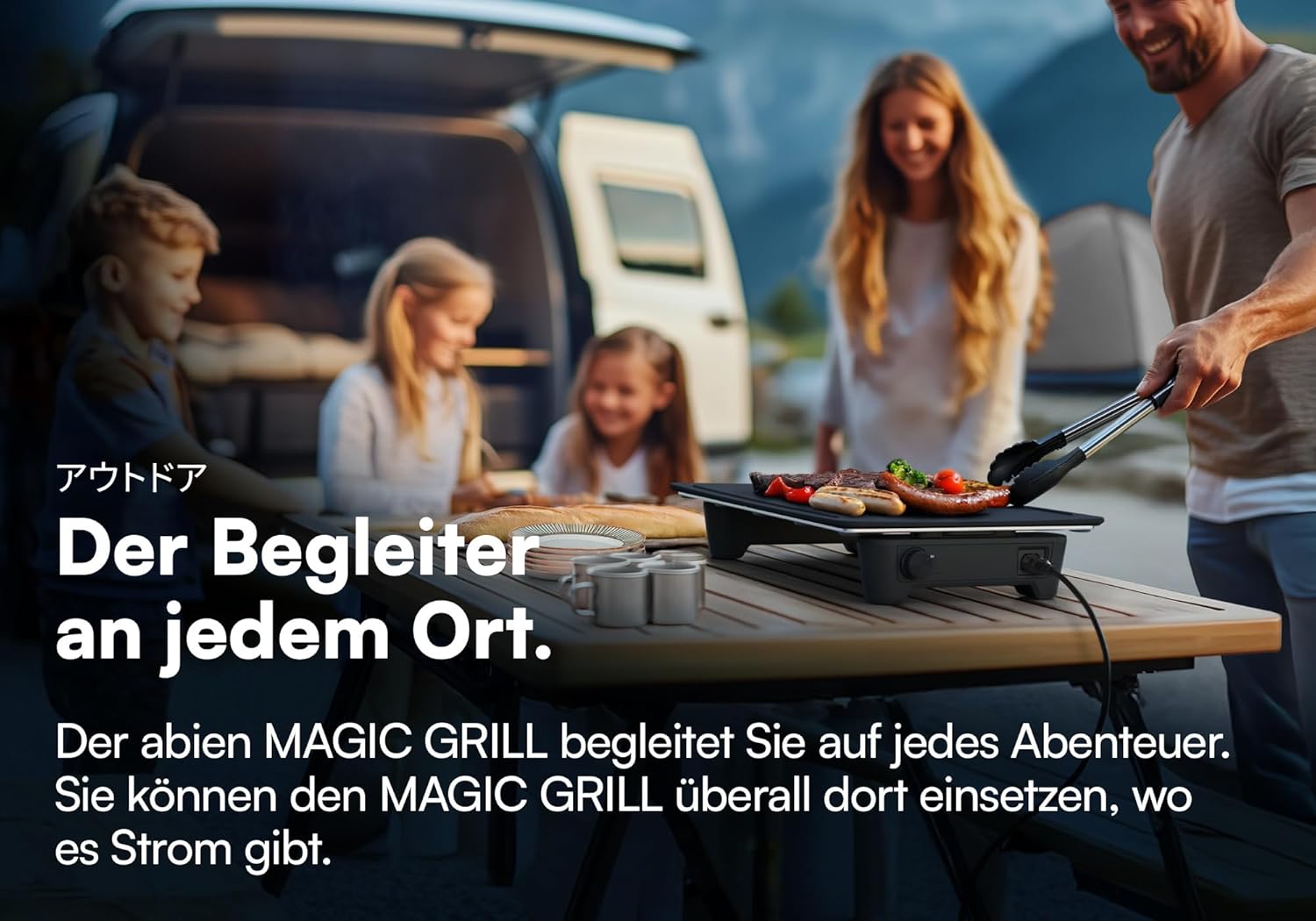 abien MAGIC GRILL - Japanischer Teppanyaki-Elektrogrill - Schwarz von abien