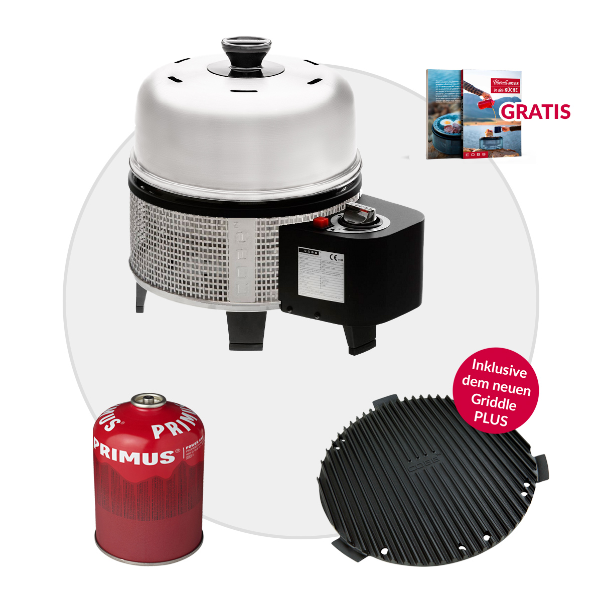 COBB Gas DELUXE 2.0 Grill Multifunktionsküche inkl. Griddle Plus + Kartusche