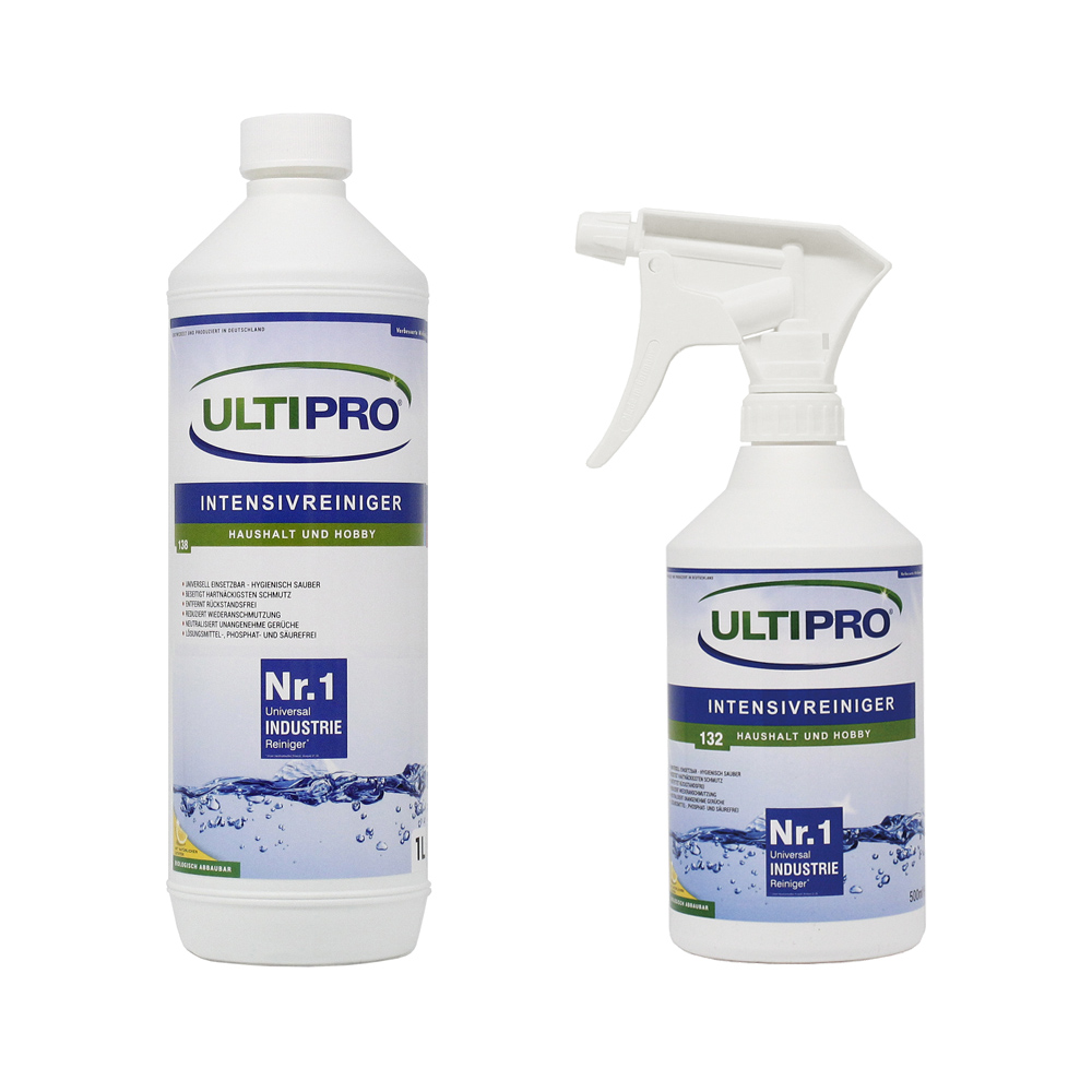 1x 0,5 Liter + 1 Liter ULTIPRO Nachfüllflasche Intensivreiniger für Haushalt & Hobby & Camping & Gewerbe | biologisch abbaubarer von ULTIPRO 1x 0,5 Liter + 1 Liter ULTIPRO Nachfüllflasche Intensivreiniger für Haushalt & Hobby & Camping & Gewerbe | biologisch abbaubarer von ULTIPRO