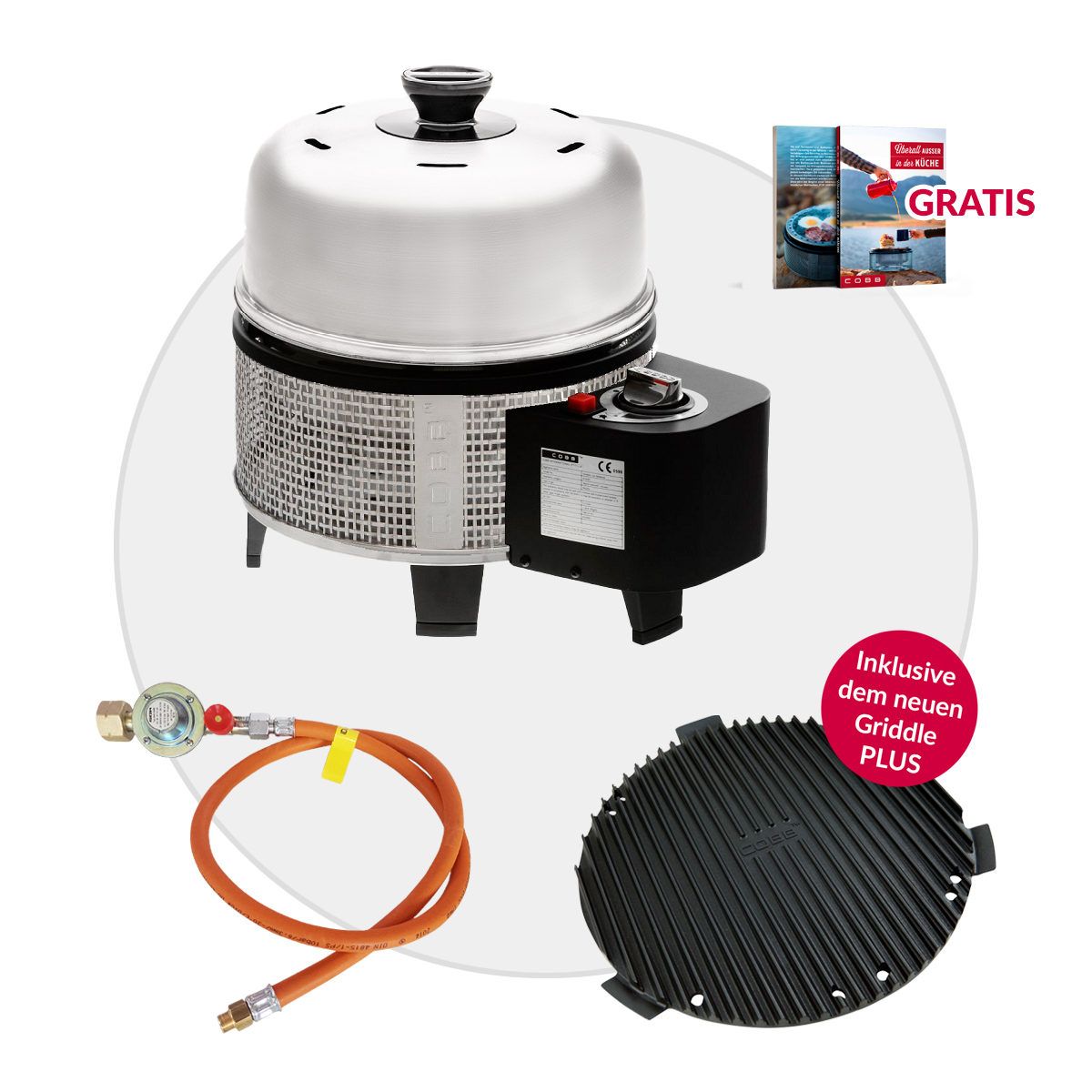 COBB Gas DELUXE 2.0 Grill Multifunktionsküche inkl. Adapter 2m für 5kg - 11kg Flasche