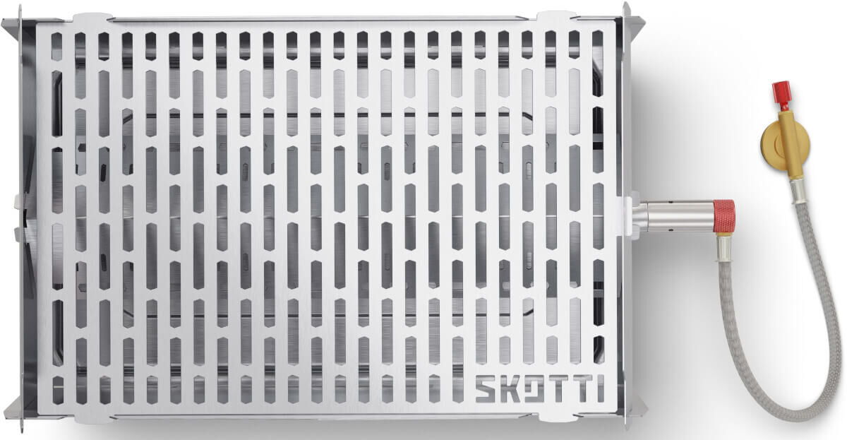 SKOTTI Grill 2.0 + 1,3m Adapter Set zum Anschluss auf 5kg - 11kg Gasflasche von SKOTTI