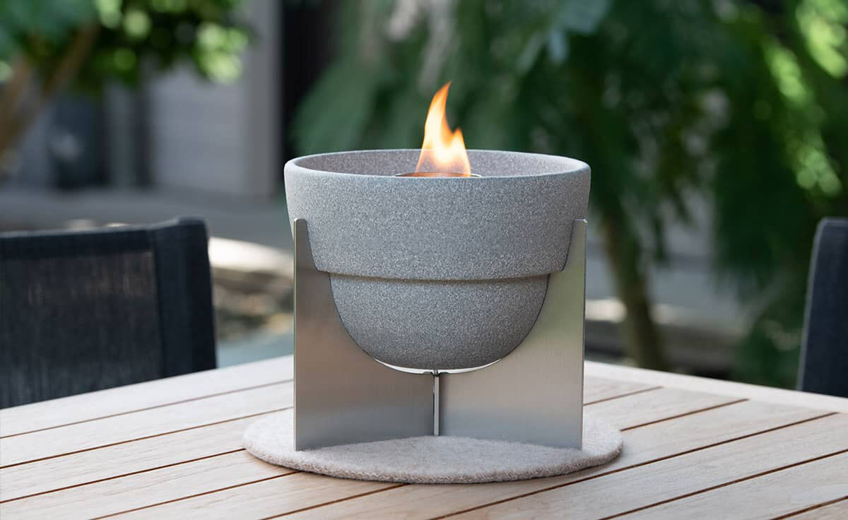 DENK Untersetzer Wolle 25 cm natur für Schmelzfeuer Outdoor L Granicium von DENK Keramik