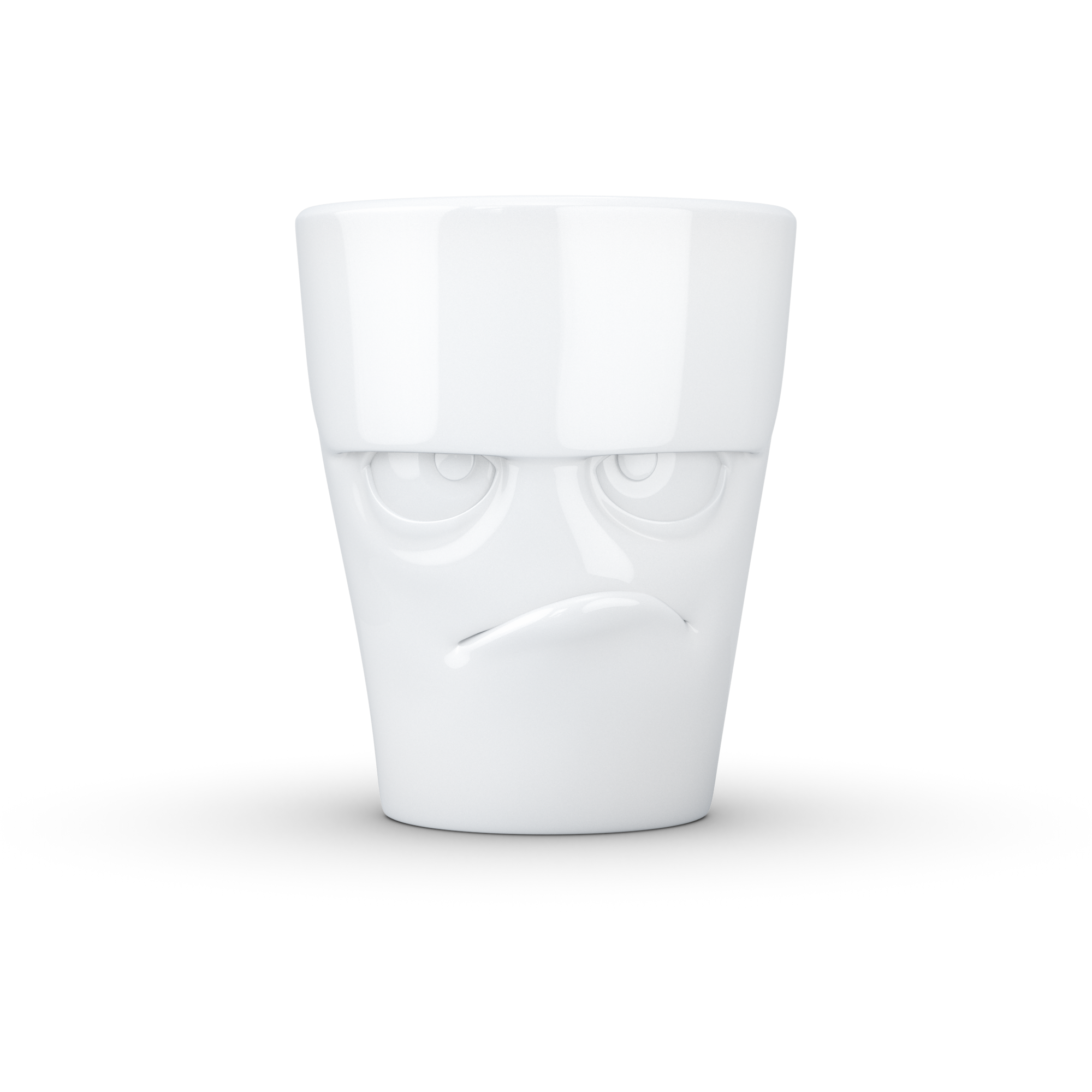 58products | Henkelbecher Grummelig weiß 350 ml ideal für Milchkaffee + Kaffee + Tee + Kakao | Made in Germany von 58products