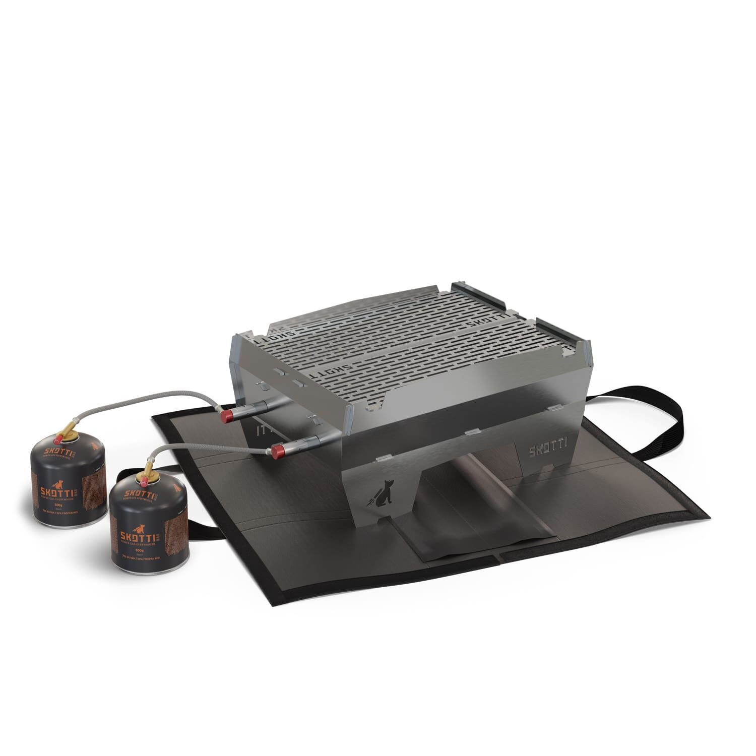 SKOTTI Grill MAX aus Edelstahl + 2x SKOTTI Gas von SKOTTI