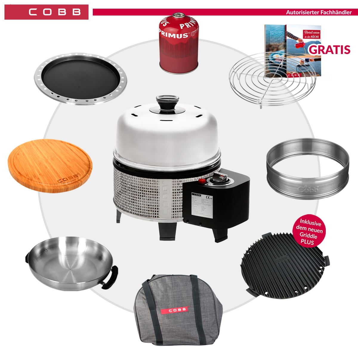 COBB Gas DELUXE 2.0 Grill Multifunktionsküche Komplett-Set