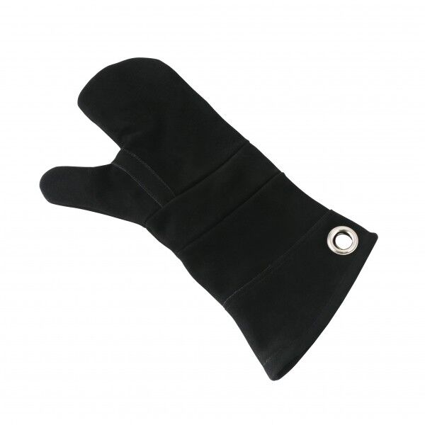 Hitzeschutzhandschuh ~ Ofenhandschuh ~ Grillhandschuh ca. 40 cm lang ~ schwarz ~ 100% Leder von KAMINO Flam