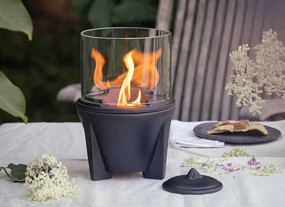 DENK Keramik Schmelzfeuer Outdoor CeraLava mit Lichtglas-Aufsatz ~ SFC+LGA von DENK Keramik DENK Keramik Schmelzfeuer Outdoor CeraLava mit Lichtglas-Aufsatz ~ SFC+LGA von DENK Keramik