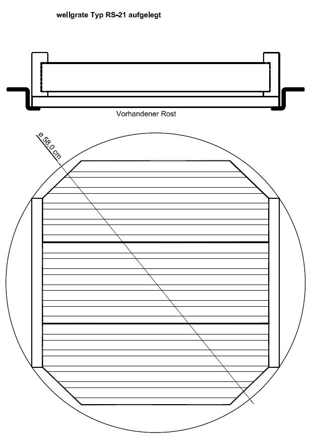 Wellgrate Grillrost Set für Rundgrills ab Ø 58,0cm ~ RS-21 von Wellgrate