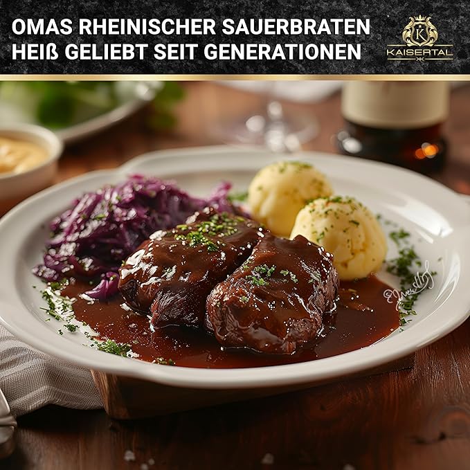 KAISERTAL Emaillierter Gusseisen Bräter 28 cm mit Deckel 6 Liter von KAISERTAL