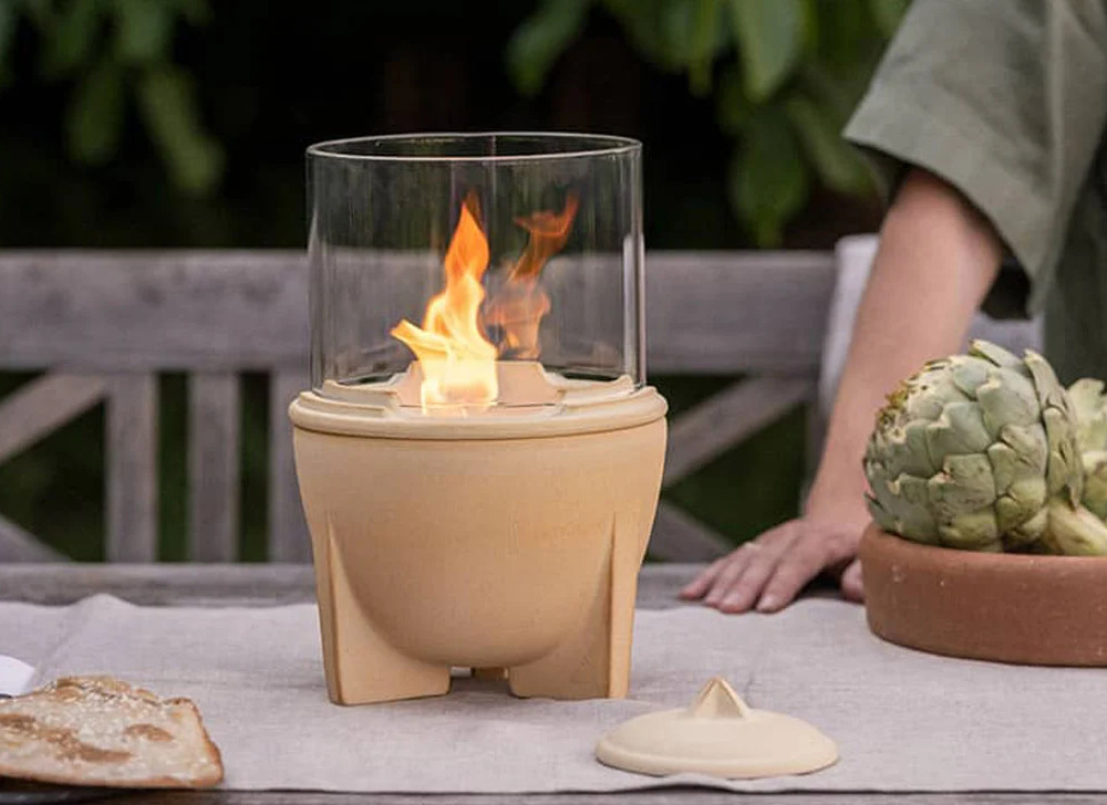 DENK Keramik Schmelzfeuer Outdoor CeraNatur mit Lichtglas-Aufsatz ~ SFD+LGA von DENK Keramik DENK Keramik Schmelzfeuer Outdoor CeraNatur mit Lichtglas-Aufsatz ~ SFD+LGA von DENK Keramik