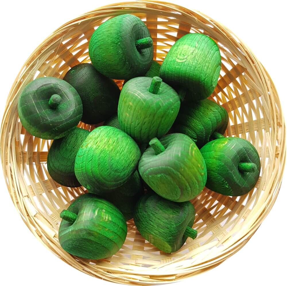 25x Grüner Apfel Duftholz zur Lufterfrischung und Raumbeduftung - Dufthölzer - Duftfrüchte - Duftkug von DuftHolz