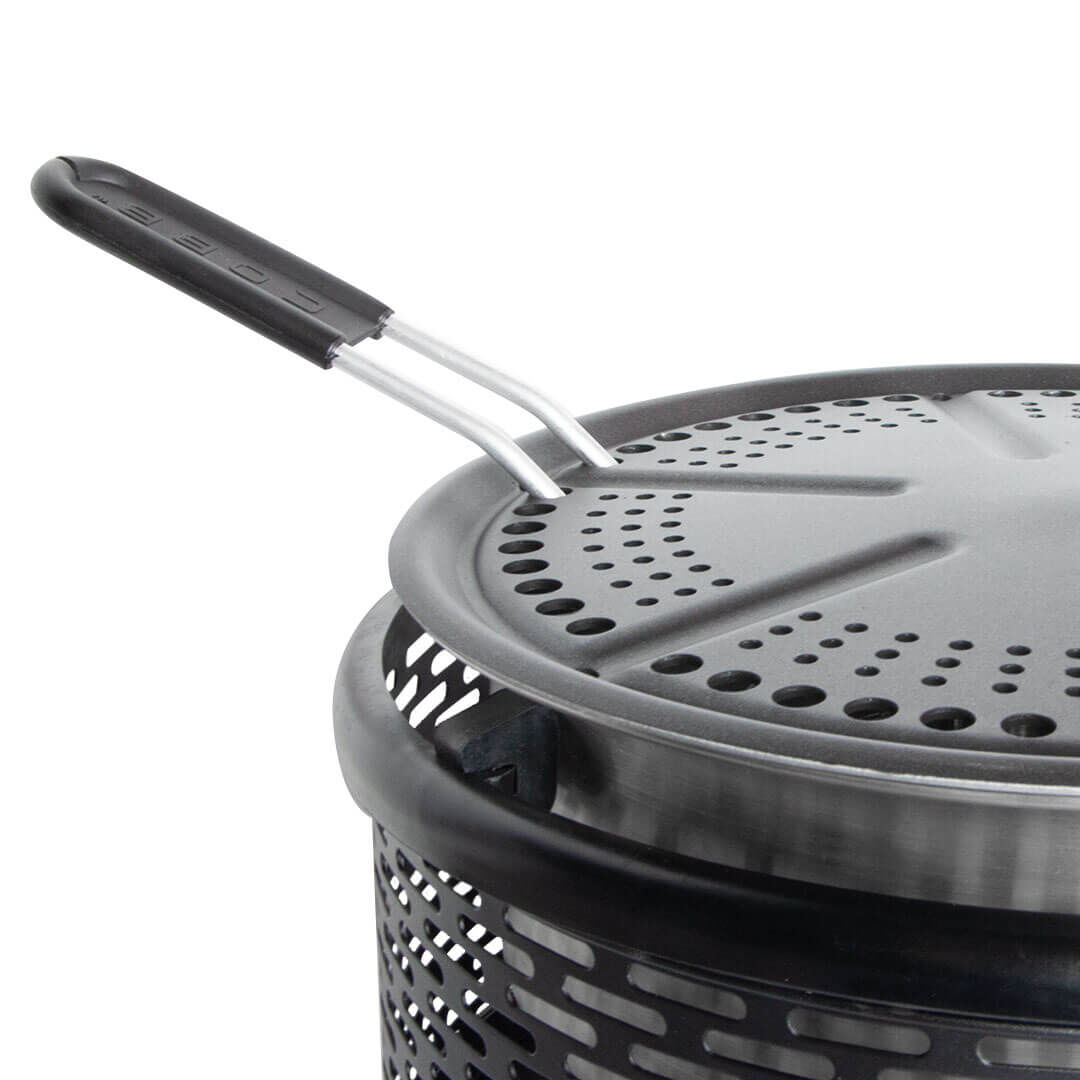 Cobb PRO BLACK Holzkohle Grill inkl. Grillplatte ~ 6-teilig inkl. Cobble Stone | SET 2 von Cobb