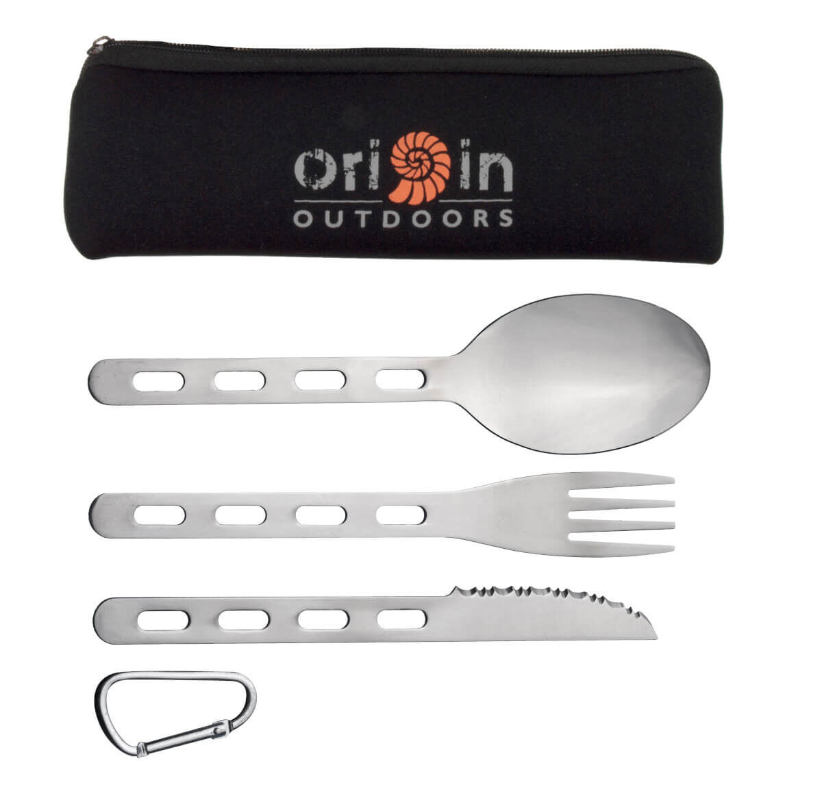 Origin Outdoors Besteckset Biwak Backcountry 3-teilig mit Karabiner von Origin Outdoors Origin Outdoors Besteckset Biwak Backcountry 3-teilig mit Karabiner von Origin Outdoors