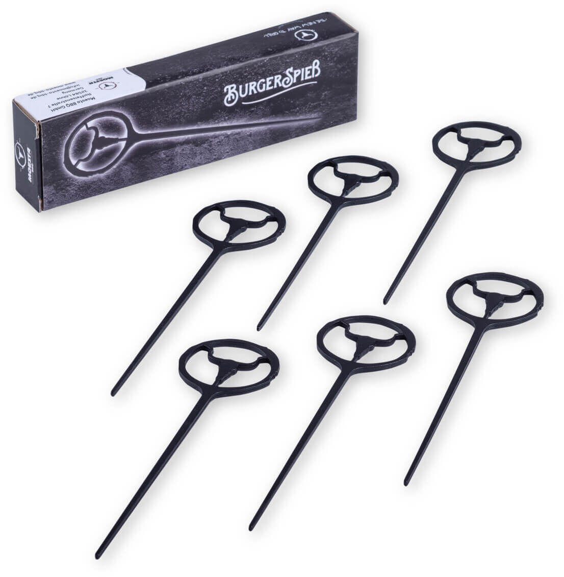 BurgerSpieß 6er Set Black Kunststoff ~ Moesta BBQ von Moesta BBQ