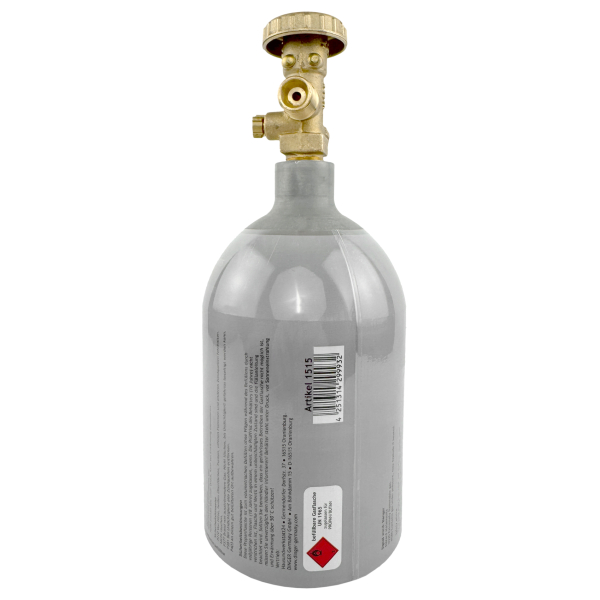 Befüllbare Aluminium Propanflasche Profill 0.5 + Umfüllschlauch + Schnellkupplungen von HUW24 Befüllbare Aluminium Propanflasche Profill 0.5 + Umfüllschlauch + Schnellkupplungen von HUW24