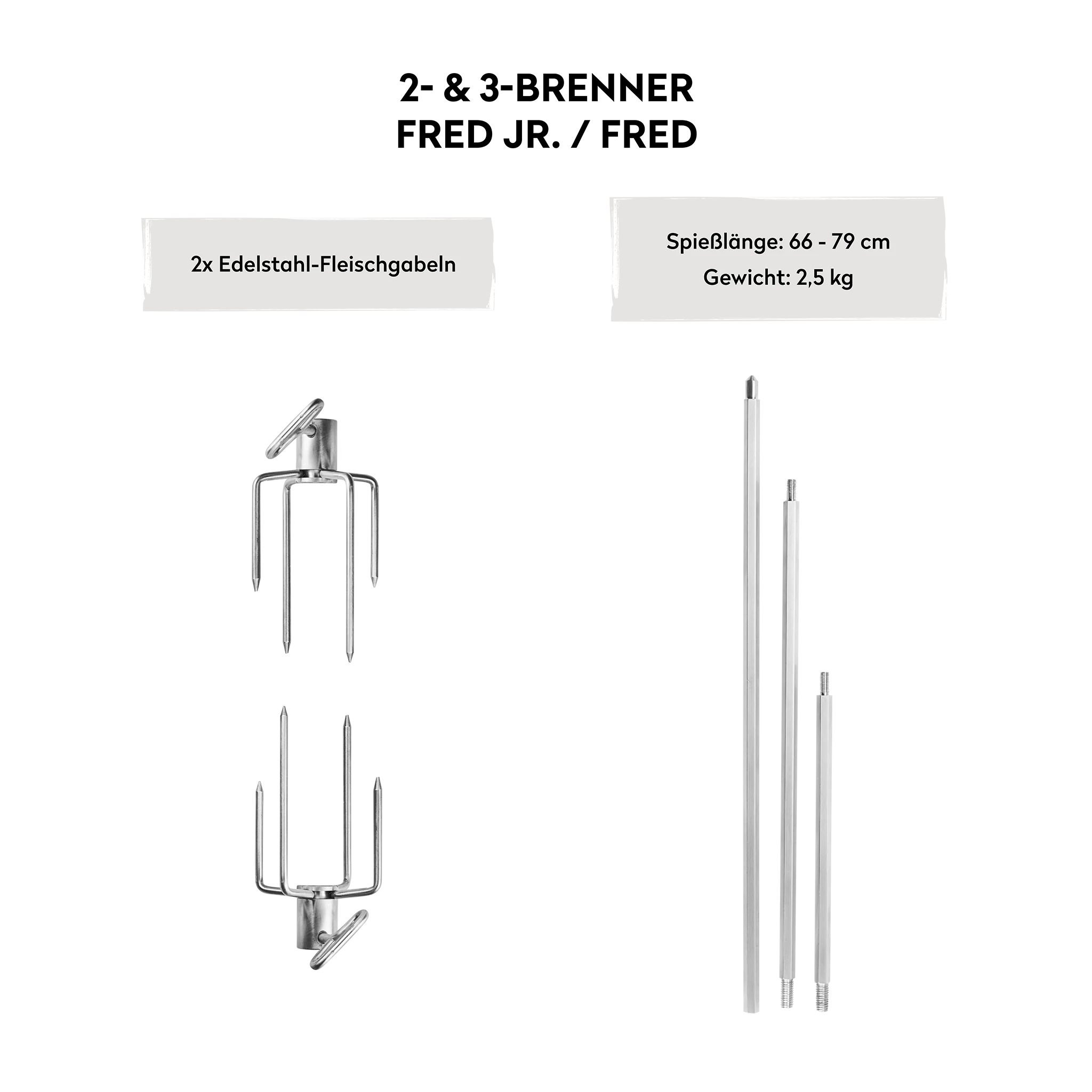 BURNHARD Drehspieß für den FRED Jr. & FRED von BURNHARD
