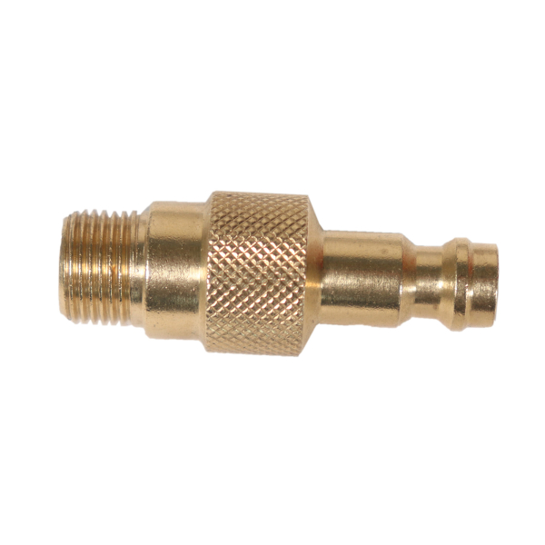 Adapter 7/16"×28 UNEF-AG auf Schnellkupplungsstift DN5 / 40 mm lang - Messing von HUW24