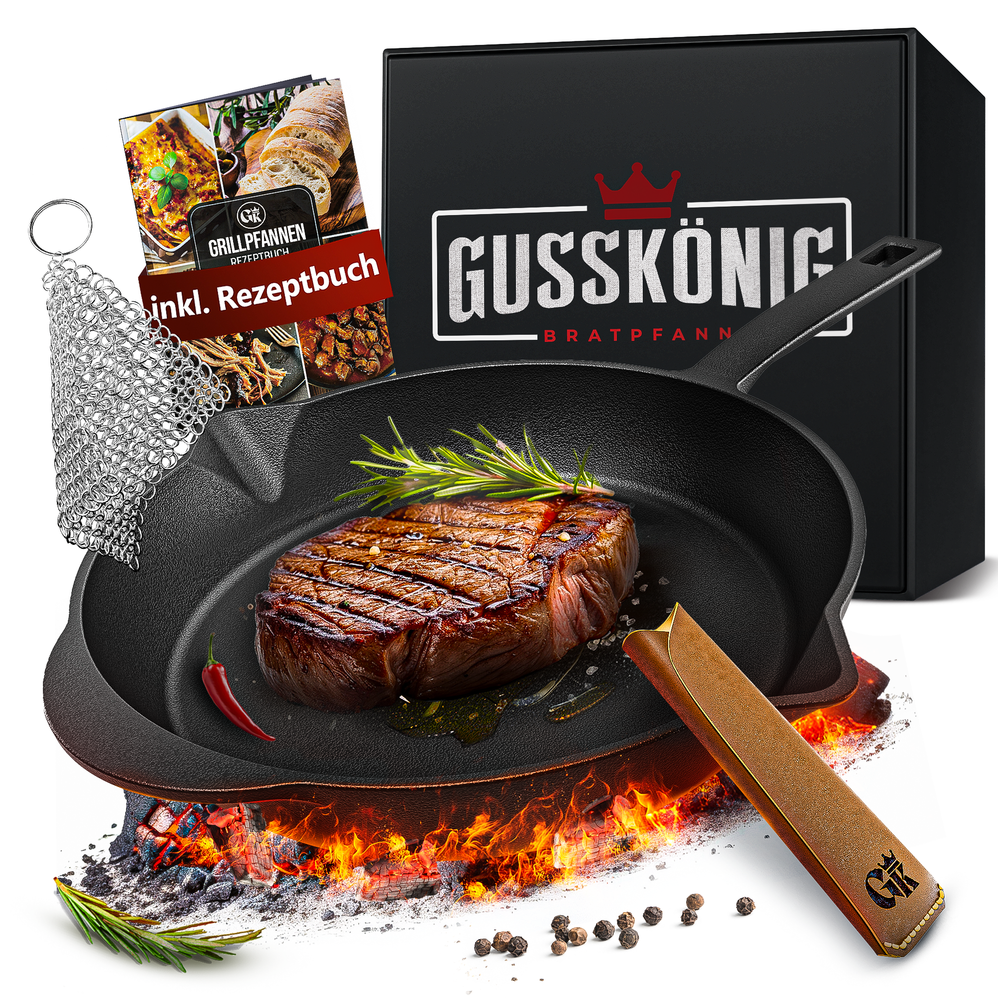 GUSSKÖNIG Ø 30cm Gusseisenpfanne Pfanne Gusseisen - Bratpfanne Induktion von GUSSKÖNIG GUSSKÖNIG Ø 30cm Gusseisenpfanne Pfanne Gusseisen - Bratpfanne Induktion von GUSSKÖNIG