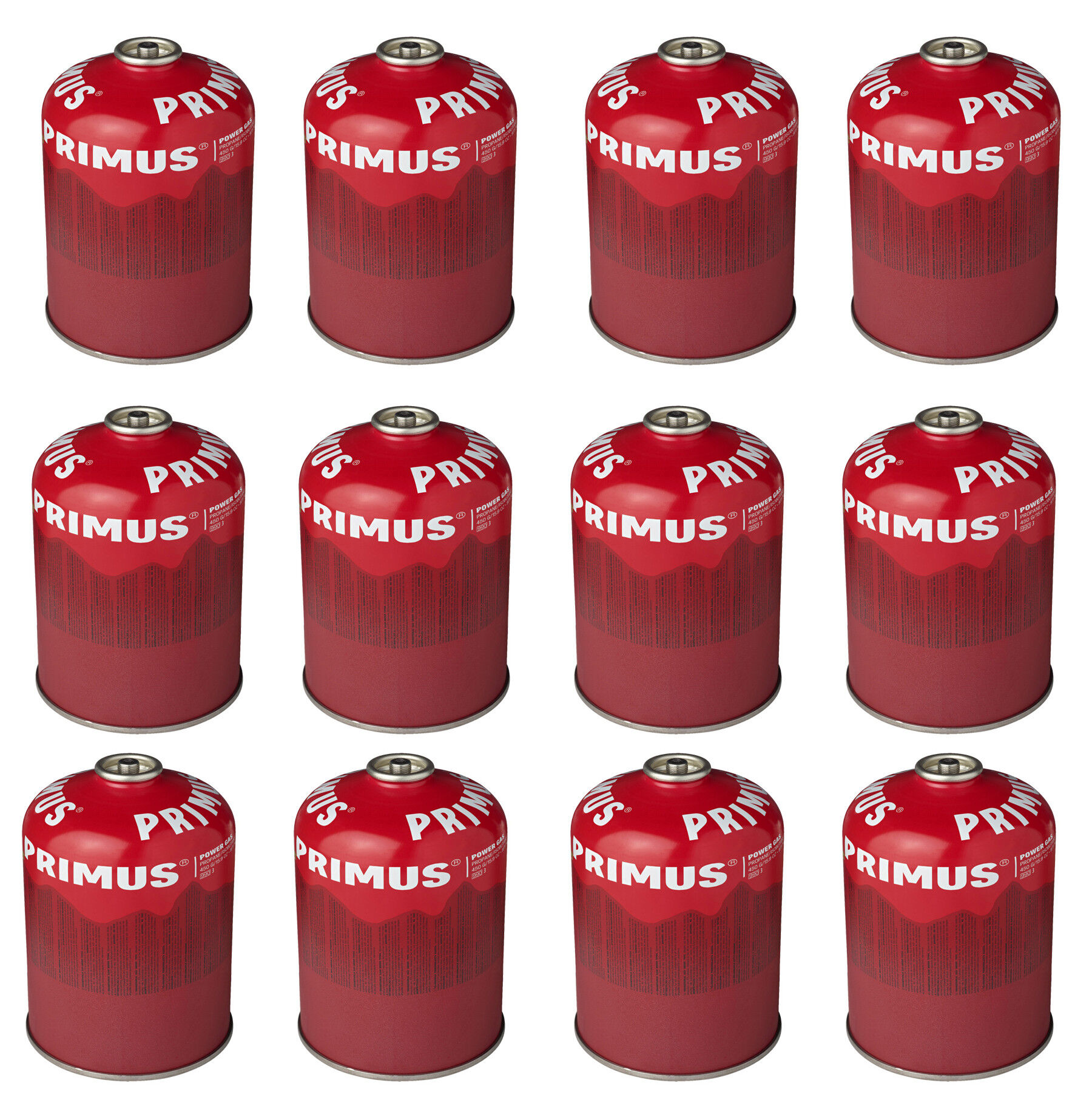 12x PRIMUS Power Gas Ventilgaskartusche mit selbstschließendem Ventil - 450g (PG450-12) von Primus 12x PRIMUS Power Gas Ventilgaskartusche mit selbstschließendem Ventil - 450g (PG450-12) von Primus
