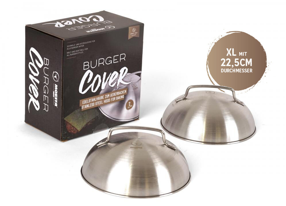 BurgerCover XL 2er Set - Schmelz- und Hitzeglocke für alle Burger-Arten ~ Moesta BBQ von Moesta BBQ