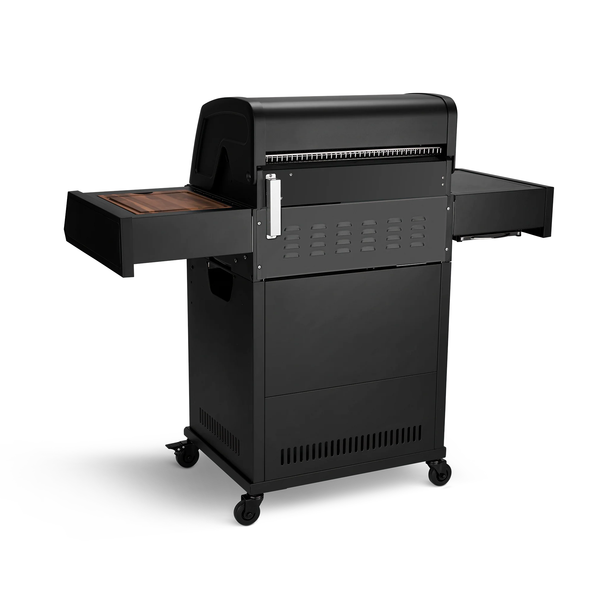 BURNHARD EARL Premium-Gasgrill 3-Brenner in der Farbe Schwarz mit Gusseisenrost von BURNHARD