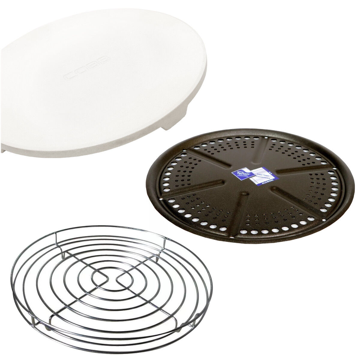 COBB PIZZA SET | Pizzastein + Bratenrost + Grillplatte | 3-teilig von Cobb COBB PIZZA SET | Pizzastein + Bratenrost + Grillplatte | 3-teilig von Cobb