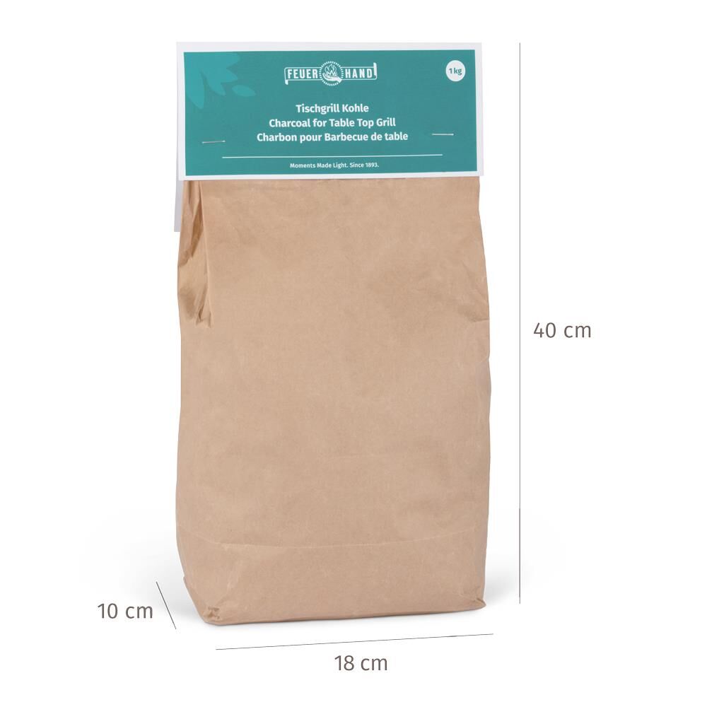 Feuerhand Kohle für Tamber Tischgrill 1kg von Feuerhand