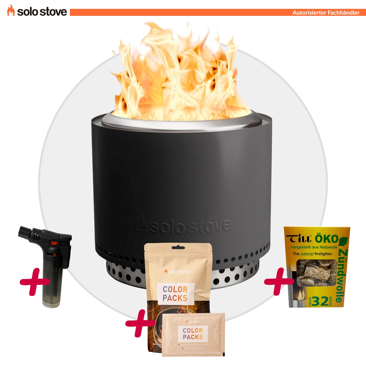 Solo Stove BONFIRE 2.0 + STAND Ash / Anthrazit + Buntes Feuer + Anzünder - AKTION Solo Stove BONFIRE 2.0 + STAND Ash / Anthrazit + Buntes Feuer + Anzünder - AKTION