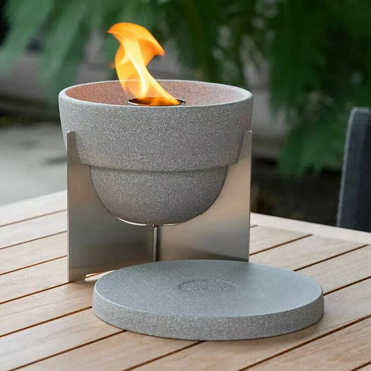 DENK Keramik Anti-Insekt-Set Schmelzfeuer Outdoor L Granicium® mit Fuß aus Edelstahl | Deckel | SLG von DENK Keramik DENK Keramik Anti-Insekt-Set Schmelzfeuer Outdoor L Granicium® mit Fuß aus Edelstahl | Deckel | SLG von DENK Keramik