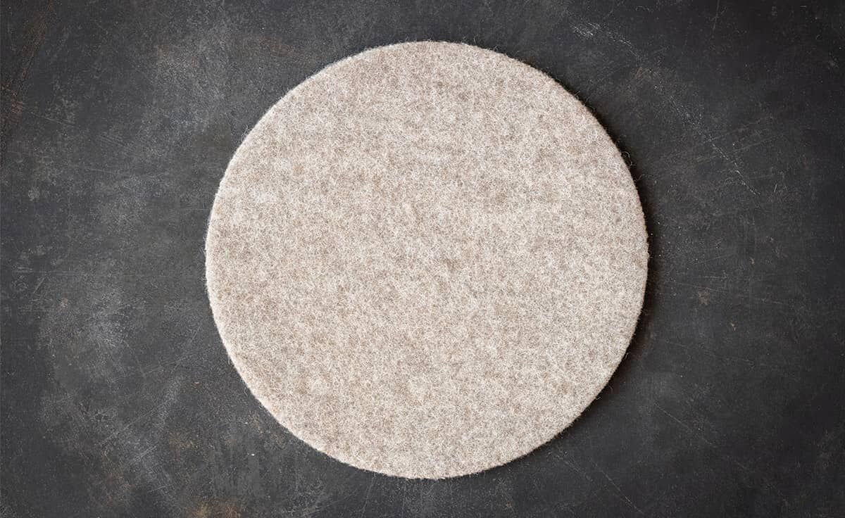 DENK Untersetzer Wolle 25 cm natur für Schmelzfeuer Outdoor L Granicium von DENK Keramik