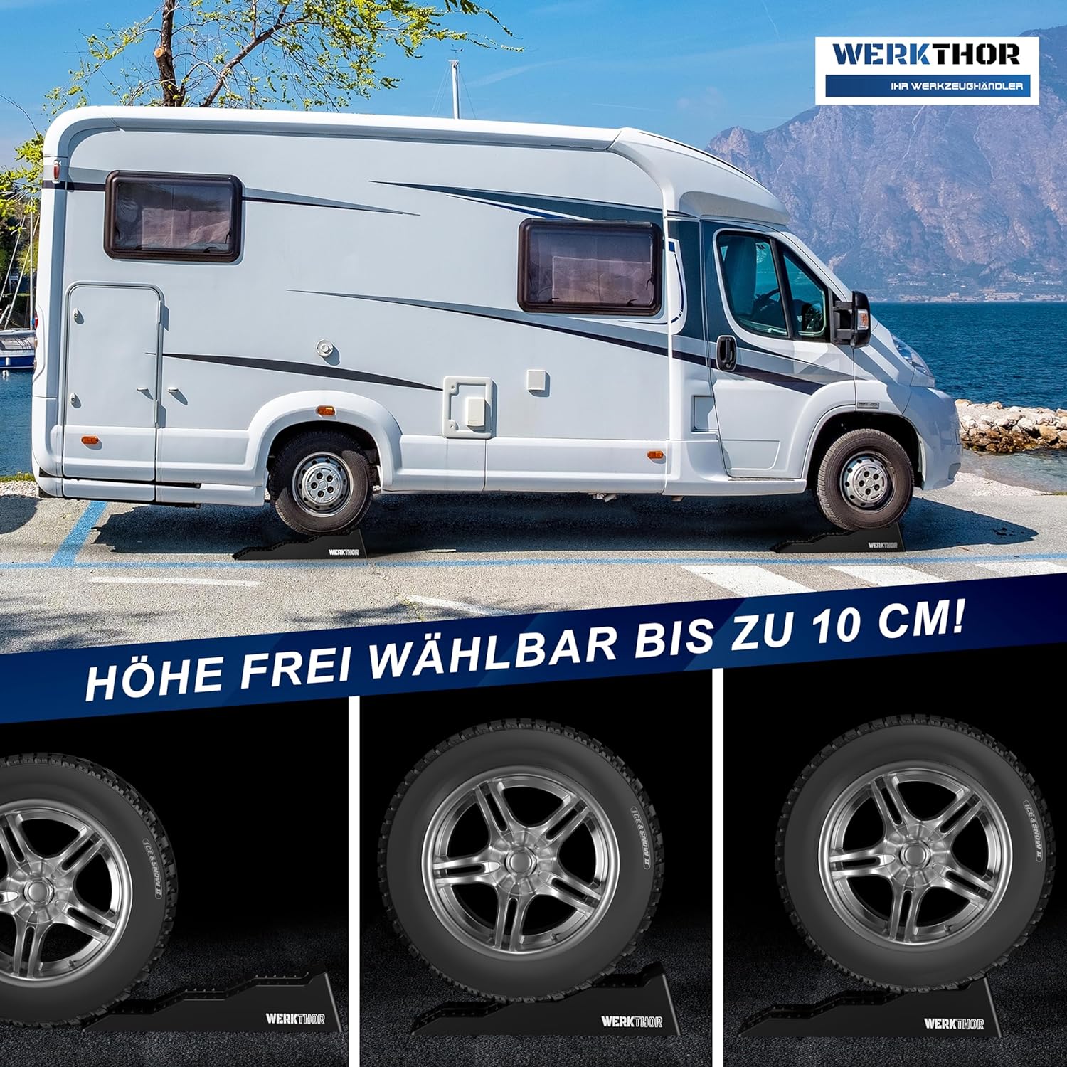 WERKTHOR Auffahrkeile 2er Set Schwarz mit Tasche | Wohnmobil & Wohnwagen & VAN von WERKTHOR WERKTHOR Auffahrkeile 2er Set Schwarz mit Tasche | Wohnmobil & Wohnwagen & VAN von WERKTHOR