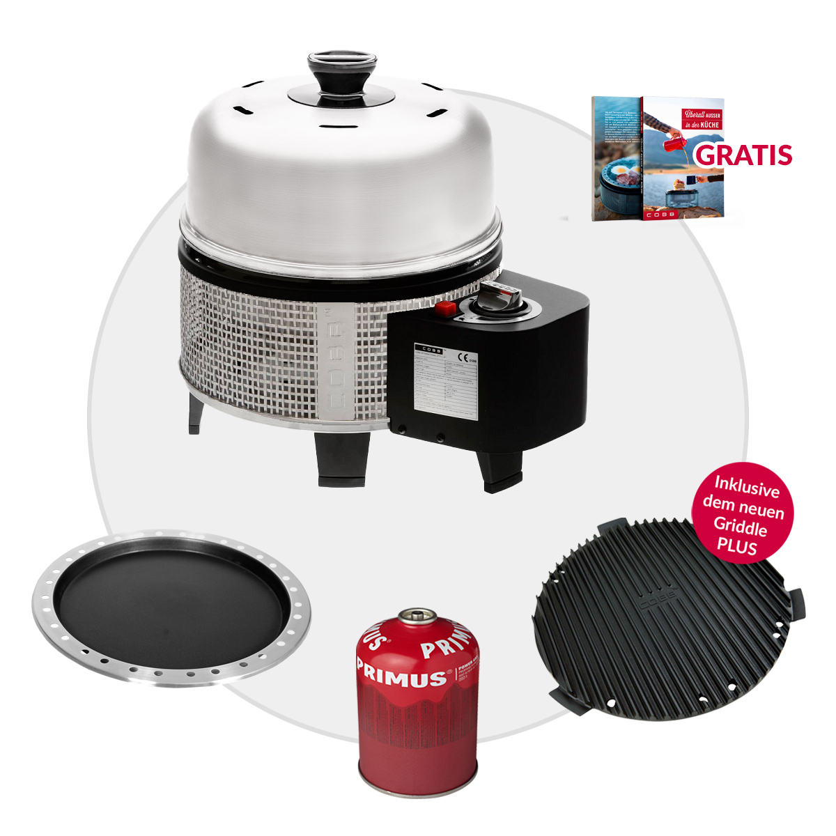 COBB Gas DELUXE 2.0 Grill Multifunktionsküche inkl. Cobb Bratpfanne + Kartusche
