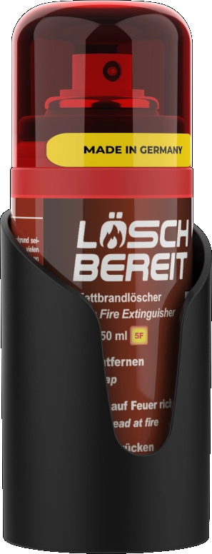 LöschBereit tragbarer Fettbrandlöscher für Camper - Grill - Küche - Werkstatt 150ml von form.bielefeld