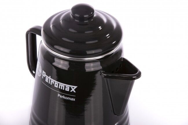 Petromax Kaffee und Tee Perkolator | Perkomax | Schwarz emailliert | 1,3 Liter