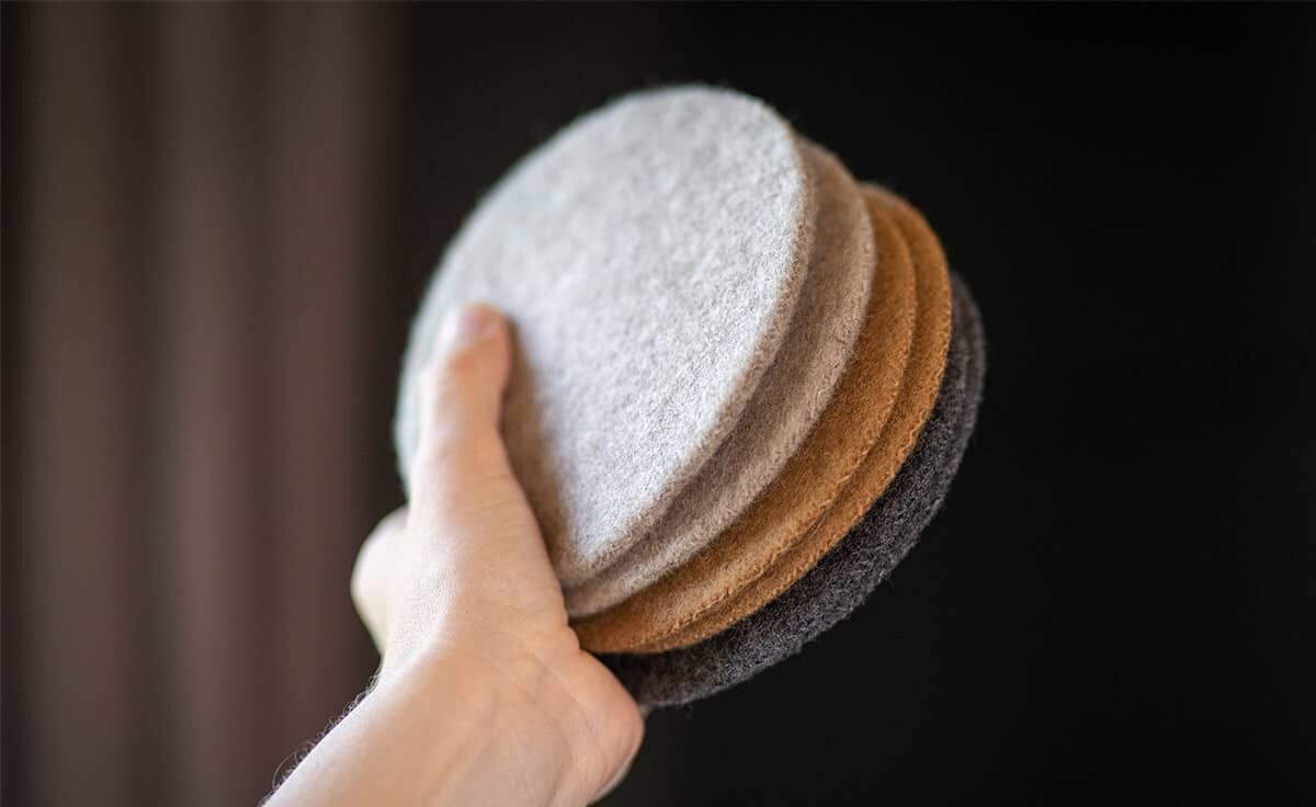 DENK Untersetzer Wolle 25 cm karamell für Schmelzfeuer Outdoor L Granicium von DENK Keramik