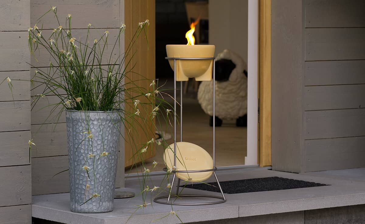 DENK Keramik Schmelzfeuer Outdoor CeraNatur - Die windsichere Gartenfackel zum Kerzen-Recyceln - SFD von DENK Keramik