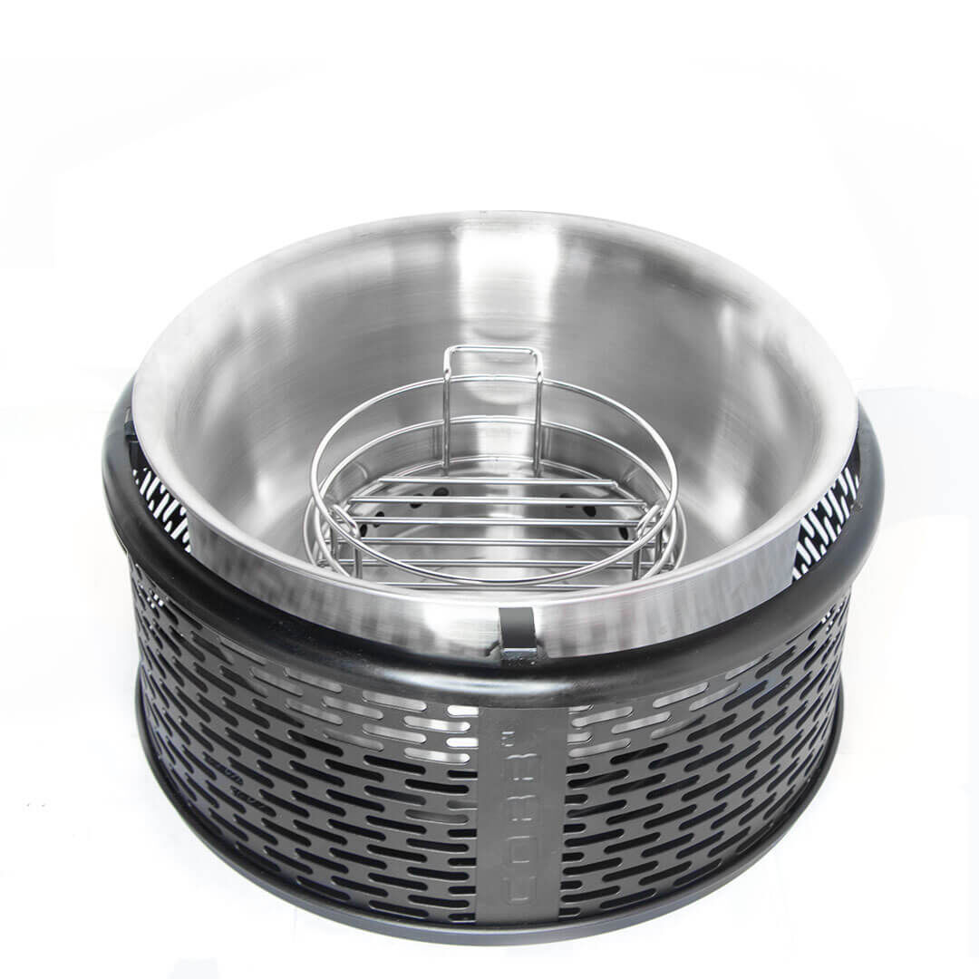 Cobb PRO BLACK Holzkohle Grill inkl. Grillplatte ~ 5-teilig inkl. Cobble Stone| SET 1 von Cobb