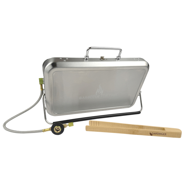 BBQ 42 kleinster Koffergasgrill für unterwegs für Schraubkartusche oder Holzkohle von HUW24 BBQ 42 kleinster Koffergasgrill für unterwegs für Schraubkartusche oder Holzkohle von HUW24