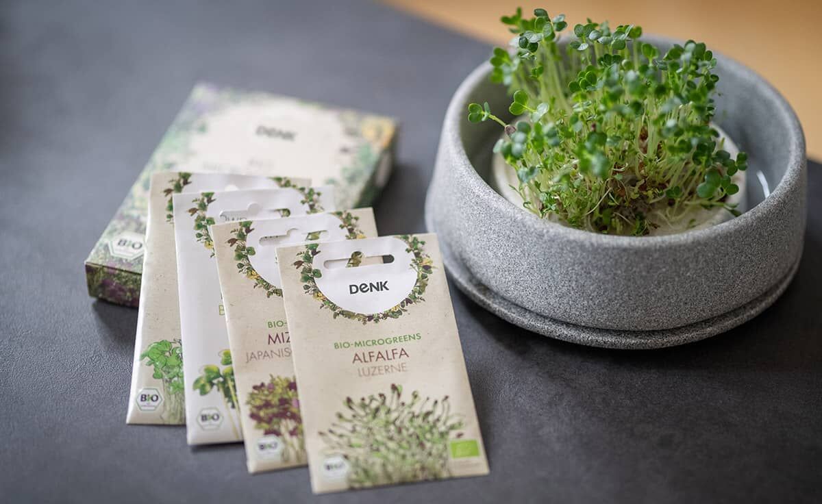 Bio Samen-Set mit 8 verschiedenen Sorten für Mikrogarten | MG-S von DENK Keramik