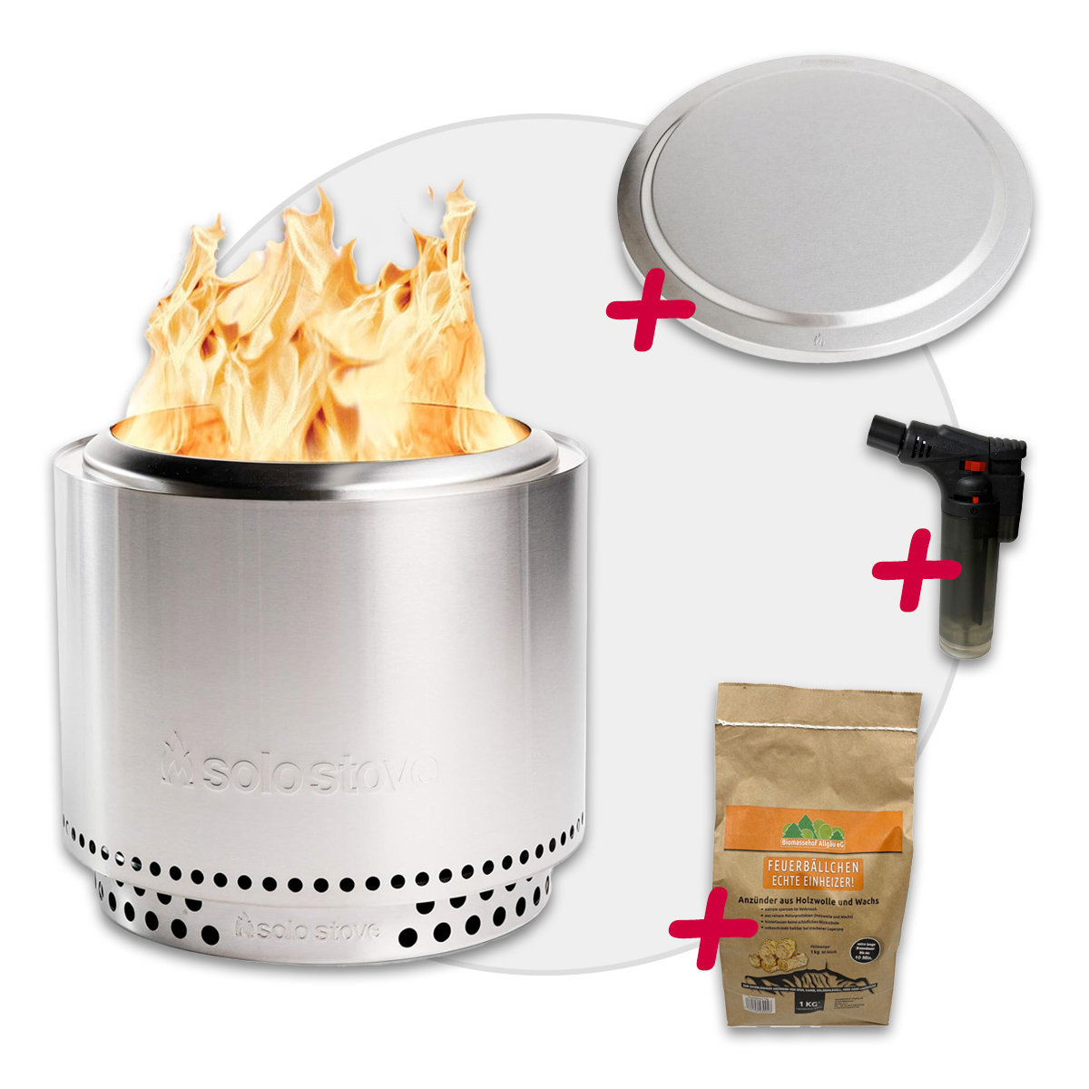 Solo Stove BONFIRE 2.0 + STAND Edelstahl + Edelstahl Deckel + Anzünder - AKTION Solo Stove BONFIRE 2.0 + STAND Edelstahl + Edelstahl Deckel + Anzünder - AKTION