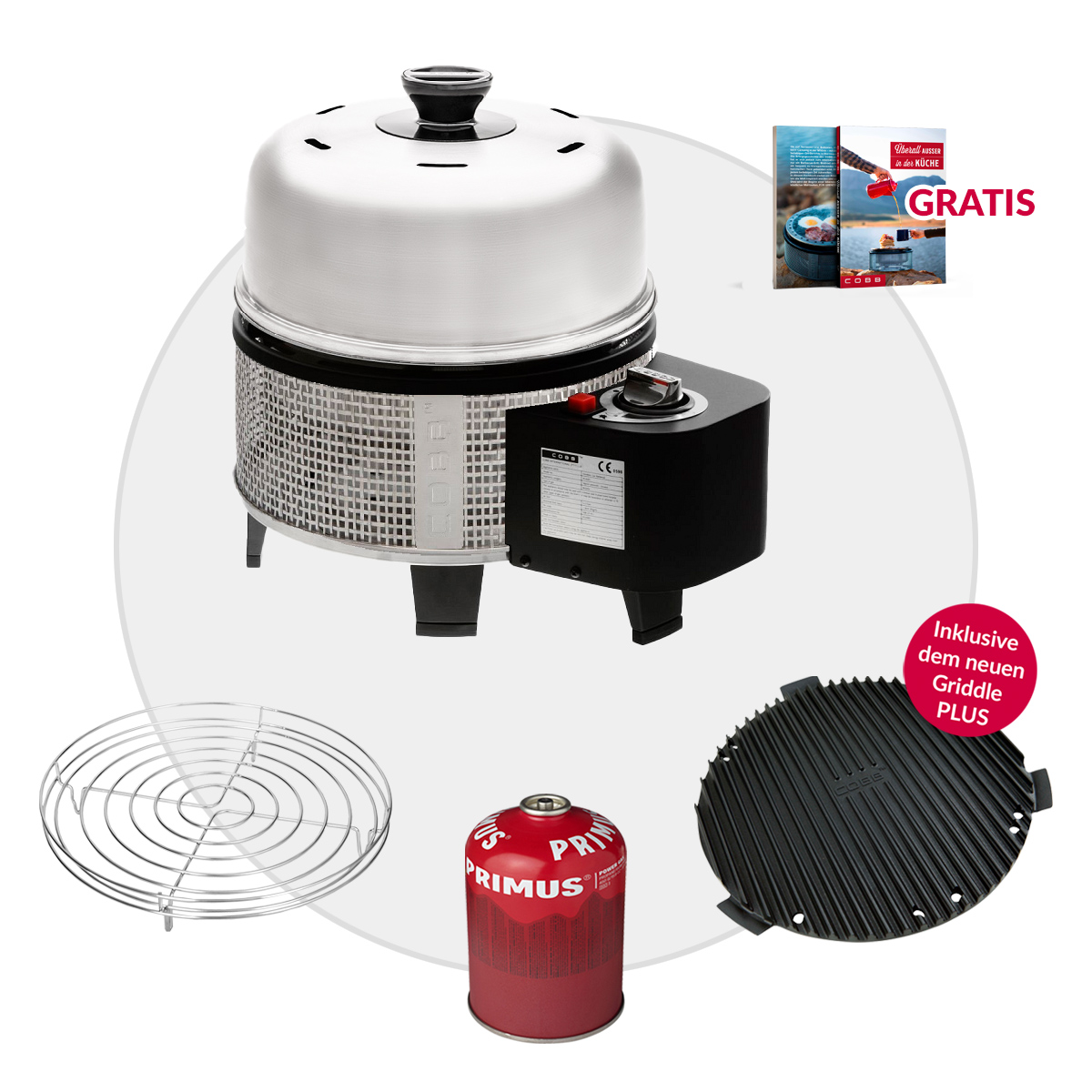 COBB Gas DELUXE 2.0 Grill Multifunktionsküche inkl. Cobb Bratenrost + Kartusche