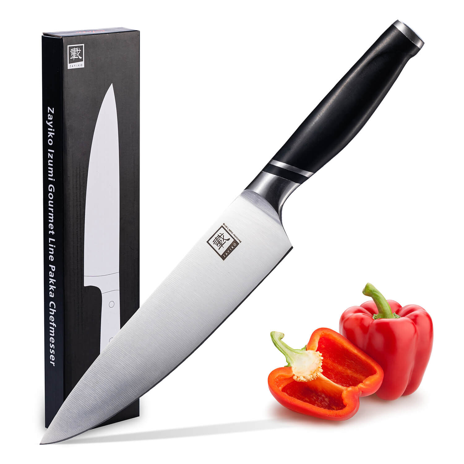 Zayiko NAMI Serie Chefmesser 20,00 cm Klinge | Deutscher Edelstahl | Ergonomischer ABS Griff von Zayiko Zayiko NAMI Serie Chefmesser 20,00 cm Klinge | Deutscher Edelstahl | Ergonomischer ABS Griff von Zayiko