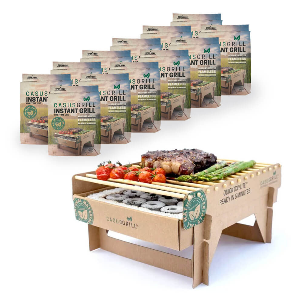 12x Einweg-Grill von CasusGrill: Biologisch abbaubar & aus 100% natürlichen Materialien hergestellt von Casus Grill 12x Einweg-Grill von CasusGrill: Biologisch abbaubar & aus 100% natürlichen Materialien hergestellt von Casus Grill
