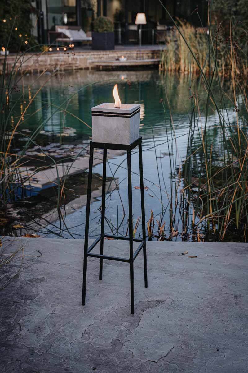 BESKE Pulverbeschichteter Ständer für Betonfeuer Fuego 17x17x17cm | Made in Germany von Beske-Manufaktur